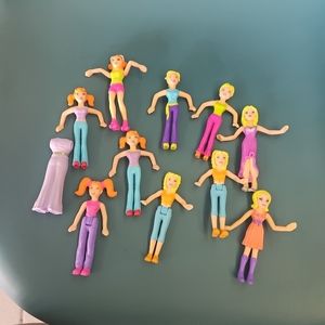 2003 & 2008 Lot 10 Retro Mcdonald Happy Meal Polly Pockets Dolls Figures